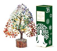 cadeau saint valentin pour femme Bonsaï d'arbre de guérison en Pierres précieuses Naturelles Sept Chakras pour Cristal Reiki, équilibre de guérison, Bonne Chance, décoration de méditation spirituelle