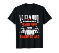 Cadeau sapeur pompier anniversaire 50 ans homme métier T-Shirt