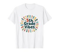 Cadeau Scolaire First Day of Cinquième année 5e année T-Shirt, Homme, Blanc, XL