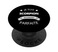 Cadeau scorpion je suis scorpion humour ascendant parfaite PopSockets PopGrip Interchangeable