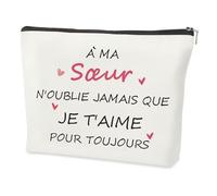 Cadeau Soeur,Anniversaire Original Fête des Mères Remerciement Utile Noel Mariage Pâques Saint Valentin Action de Grâce Cadeau pour Grande Soeur Belle Soeur,Cadeau pour Ma Soeur Trousse de Maquillage