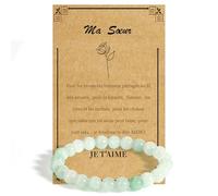 Cadeau Soeur Bracelet Femme Cadeau Soeur Anniversaire Bracelet Pierre Naturelle Femme Cadeaux Pour Ma Soeur Original Idee Cadeaux Sœur Pour Grande Soeur Noel Retraite Saint Valentin Fete Des Meres