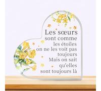 Cadeau Soeur, Cadeau pour Soeur, Plaque Acrylique Soeur, Cadeau pour Ma Soeur, Cadeau Soeur Original, Cadeau Noel Soeur, Idée Cadeau Soeur, Cadeau Soeur De Coeur, Cadeau Soeur Noel