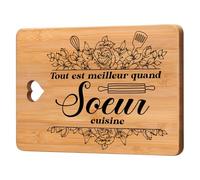 Cadeau Soeur, Cadeau Soeur Anniversaire, Planche à Découper Cadeau pour Femme, Cadeau pour Ma Grande Petite Belle Sœurs, Idée Cadeau Soeur, Cadeaux de Cuisine