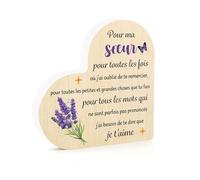 Cadeau Soeur Décoration Bois Idee Cadeau pour Soeur Anniversaire Cadeaux Sœur Original Personnalisé Cadeaux Saint Valentin Noel Calendrier Avent Noël Secret Santa
