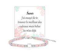 Cadeau Soeur,Idée Cadeau Pour Soeur De Coeur Anniversaire Fete Des Meres Meilleure Amie Idee Cadeaux Copine Amitié Saint Valentin Merci Remerciments Noel Noël Personnalisé Bracelet Femme Original