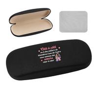 Cadeau Soeur,Idée Cadeau Pour Soeur De Coeur Noel Noël Anniversaire Idee Cadeaux Saint Valentin Merci Remerciments Personnalisé,Etui Lunettes Rigide,Boite a Lunette étui a Lunettes Soleil Femme