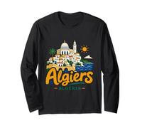 Cadeau Souvenir de Voyage Alger Algérie dessiné à la Main Manche Longue