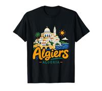 Cadeau Souvenir de Voyage Alger Algérie dessiné à la Main T-Shirt