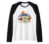 Cadeau Souvenir de Voyage Arequipa Pérou dessiné à la Main Manche Raglan