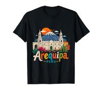 Cadeau Souvenir de Voyage Arequipa Pérou dessiné à la Main T-Shirt Graphique avec Valeur