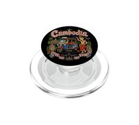 Cadeau Souvenir de Voyage au Cambodge dessiné à la Main PopSockets PopGrip pour MagSafe
