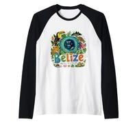 Cadeau Souvenir de Voyage Belize dessiné à la Main Manche Raglan