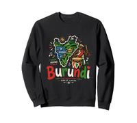 Cadeau Souvenir de Voyage Burundi dessiné à la Main Sweatshirt