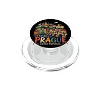 Cadeau Souvenir de Voyage dessiné à la Main Prague République tchèque PopSockets PopGrip pour MagSafe