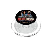 Cadeau Souvenir de Voyage en Corée du Nord dessiné à la Main PopSockets PopGrip pour MagSafe