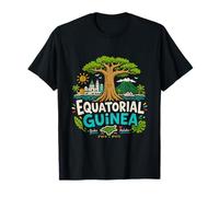 Cadeau Souvenir de Voyage en Guinée équatoriale dessiné à la Main T-Shirt