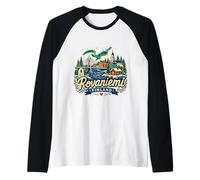 Cadeau Souvenir de Voyage Rovaniemi Finlande dessiné à la Main Manche Raglan