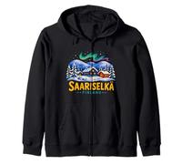 Cadeau Souvenir de Voyage Saariselka Finlande dessiné à la Main Sweat à Capuche