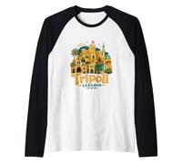 Cadeau Souvenir de Voyage Tripoli Liban dessiné à la Main Manche Raglan