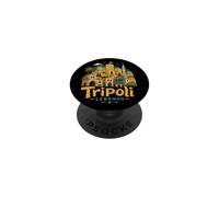 Cadeau Souvenir de Voyage Tripoli Liban dessiné à la Main PopSockets PopGrip Adhésif