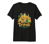 Cadeau Souvenir de Voyage Tripoli Liban dessiné à la Main T-Shirt Haut de Gamme