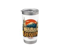 Cadeau souvenir de voyage vintage Arequipa Pérou Gobelet isotherme en acier inoxydable double paroi