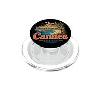 Cadeau Souvenir de Voyage Vintage Cannes France PopSockets PopGrip pour MagSafe