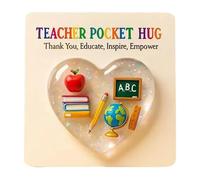 Cadeau Souvenir pour Enseignant | Petit Cœur à Personnaliser avec Carte | Attrape-Rêve pour Cartable et Bureau pour Élève Ado Enfant Fille Garçon Classe Maître Noël Fête Fin d'Année Scolaire