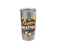 Cadeau SUPER Maître d'École fin d'Année Original Enseignant Gobelet isotherme en acier inoxydable double paroi