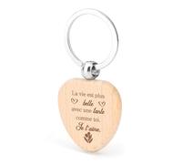 Cadeau Tante Porte-clés Tatie Cadeau pour Tata, Bois Porte Clef Original Cadeaux Noel Porte Clé Tata Cadeaux Anniversaire Tatie Tonton La Vie Est Plus Belle Avec Une Tante Comme Toi