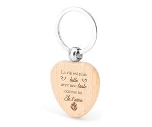 Cadeau Tante Porte-clés Tatie Cadeau pour Tata, Bois Porte Clef Original Cadeaux Noel Porte Clé Tata Cadeaux Anniversaire Tatie Tonton La Vie Est Plus Belle Avec Une Tante Comme Toi