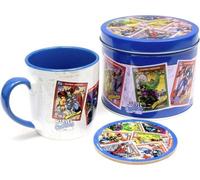 Cadeau Tasse en étain + Dessous de verre Marvel Letters