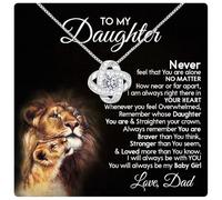 Cadeau « To My Daughter » - Cadeau pour père et fille - Collier de la part de papa à ma fille - Cadeau d'anniversaire pour fille de la part de papa, cadeau pour papa et fille avec superbe boîte et
