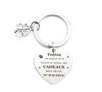 Cadeau Tonton Noel Porte Clef Idee Cadeau Pour Tonton Anniversaire Noël Secret Santa Retraite Nouvel an Saint Valentin Fete Des Peres Porte Clé Cadeaux Tonton Original Cadeaux Anniversaire Homme