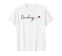 Cadeau Typographie cœur ânes T-Shirt