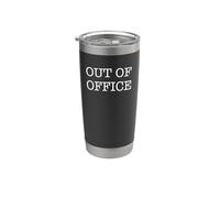 Cadeau typographique absent du bureau Gobelet isotherme en acier inoxydable double paroi