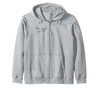 Cadeau typographique en Forme de cœur avec Inscription « She Said Yes » Sweat à Capuche