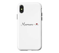 Cadeau typographique en Forme de cœur Mignon Maman Coque pour iPhone X/XS