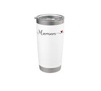 Cadeau typographique en forme de cœur mignon Maman Gobelet isotherme en acier inoxydable double paroi