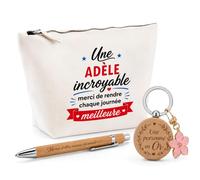 Cadeau Une Adèle Incroyable | Coffret Trousse, Stylo & Porte-clés Remerciement Femme