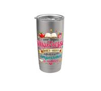 Cadeau une Super Maîtresse École fin d'Année Humour Original Gobelet isotherme en acier inoxydable double paroi
