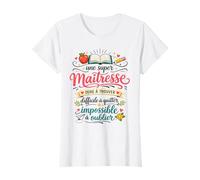 Cadeau Une Super Maîtresse École Fin d'Année Original Humour T-Shirt