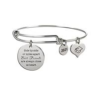 Cadeaux 2021 à résoudre soi-même, de sorte qu'il est facile à faire, chargez les bracelets de remise de diplôme et le bracelet noir pour femme, taille unique, Acier inoxydable, Pas de gemme