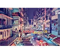 Cadeaux 300 Puzzle City Food Hong Kong Neon Light Chine Downtown Apartment Restaurant 38x26CM