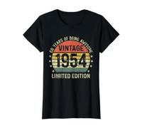 Cadeaux 68 Ans Vintage 1954 Édition limitée 68e Anniversaire T-Shirt Graphique avec Valeur, Femme, Noir, XL