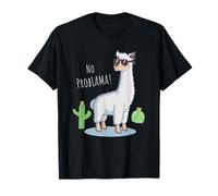 Cadeaux amusants en forme de cactus Llama No Problama T-Shirt