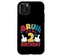 Cadeaux Bruh It's My 2nd Birthday pour garçons et Filles de 2 Ans Coque pour iPhone 11 Pro