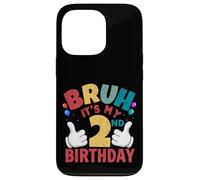 Cadeaux Bruh It's My 2nd Birthday pour garçons et Filles de 2 Ans Coque pour iPhone 13 Pro
