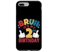 Cadeaux Bruh It's My 2nd Birthday pour garçons et Filles de 2 Ans Coque pour iPhone 7 Plus/8 Plus